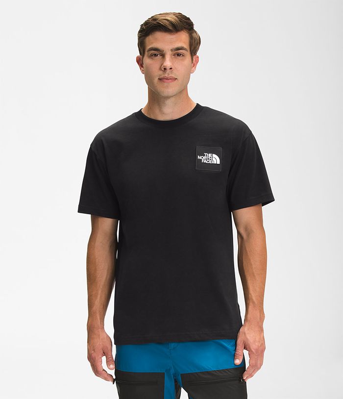 The North Face T-Shirts Short Sleeve Heavyweight Box Black - Mens - Thailand IWHCO-0689